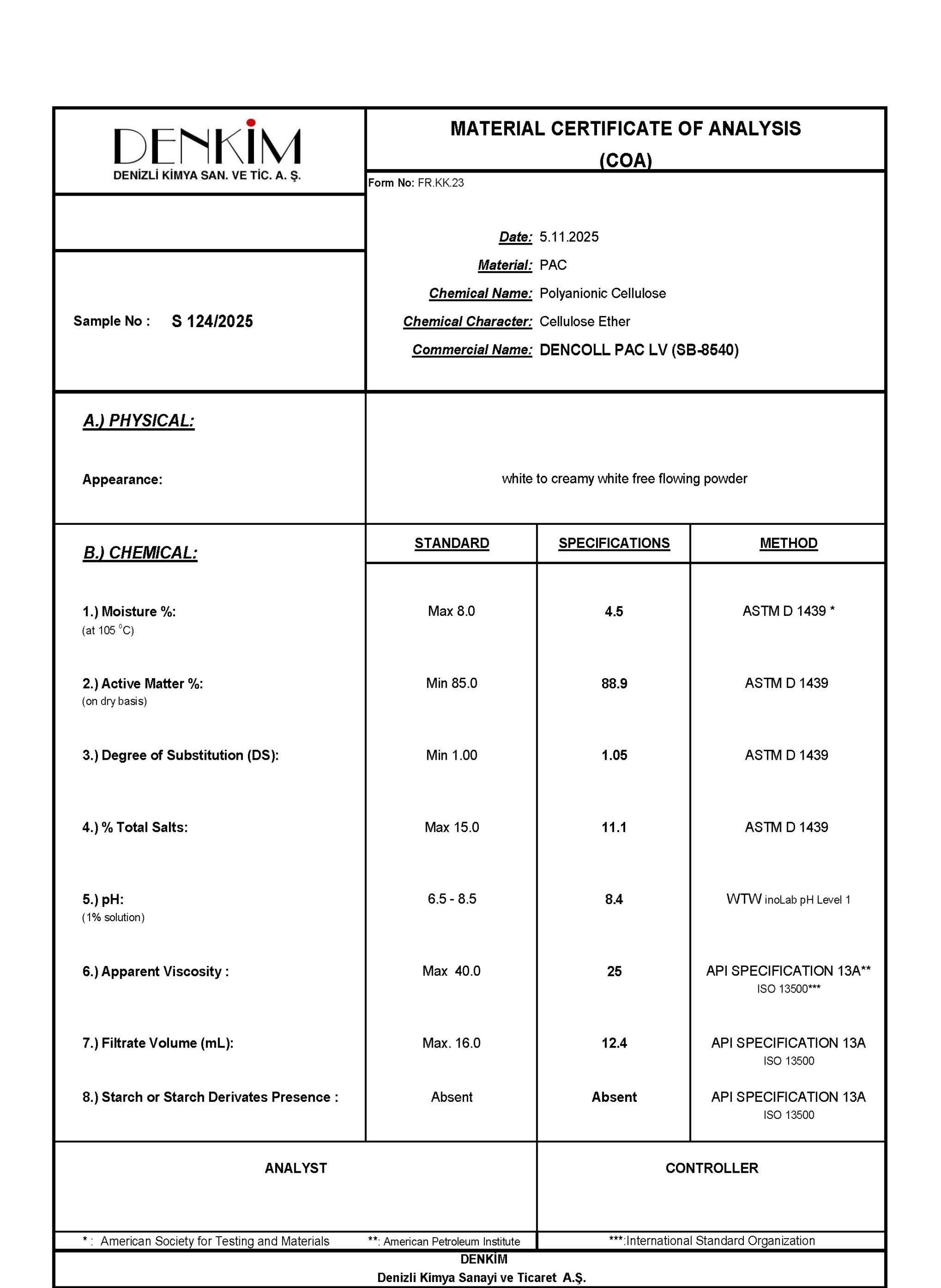 S 124-2024 DENCOLL PAC LV (SB-8540)